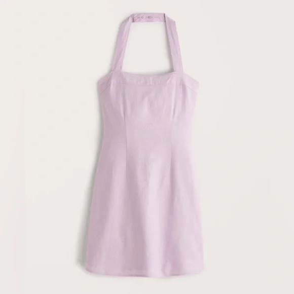 Abercrombie & Fitch | Dresses | Abercrombie Fitch Halter Linenblend Dress |  Poshmark